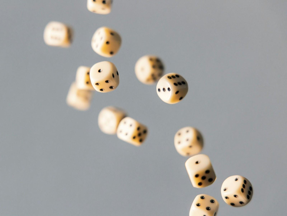 Closeup photo of dices photo
