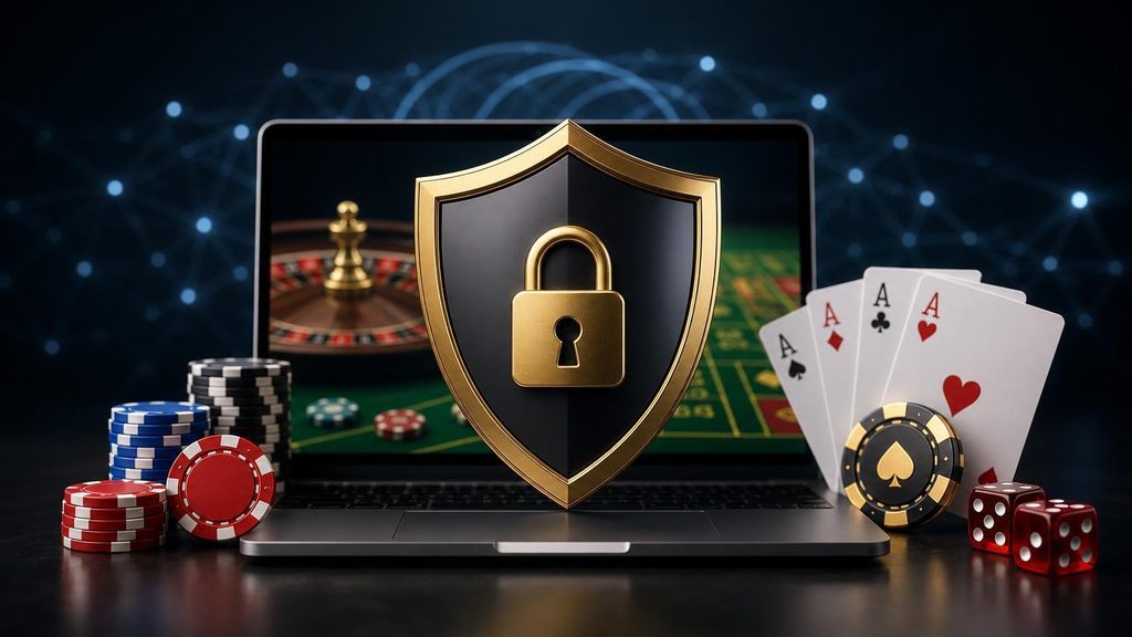 Casino security shield concept